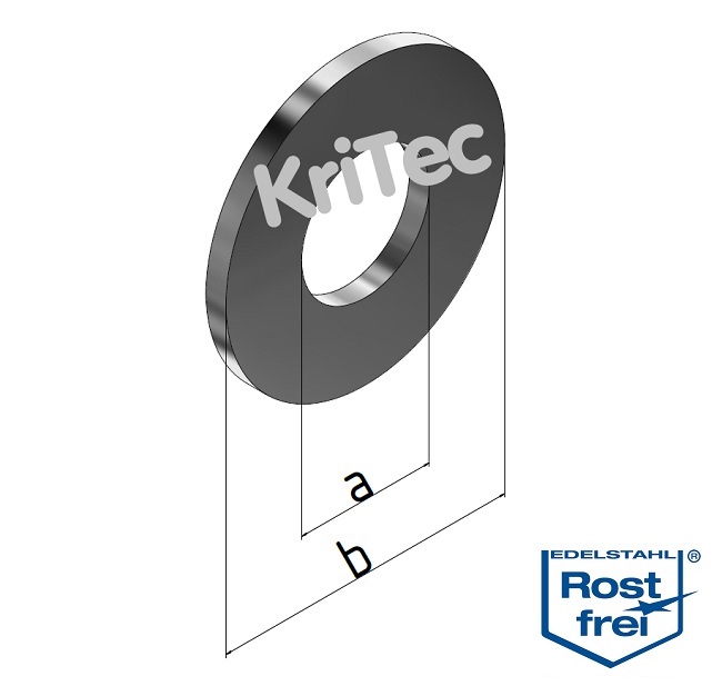 KriTec Unterlegscheiben DIN 125 VA rostfrei