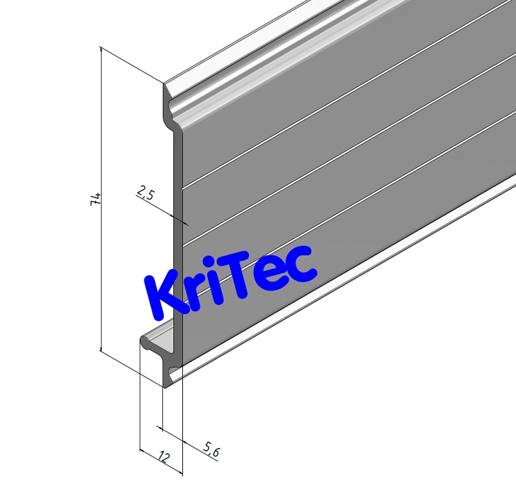 KriTec Kabelkanal-Wandprofil 80