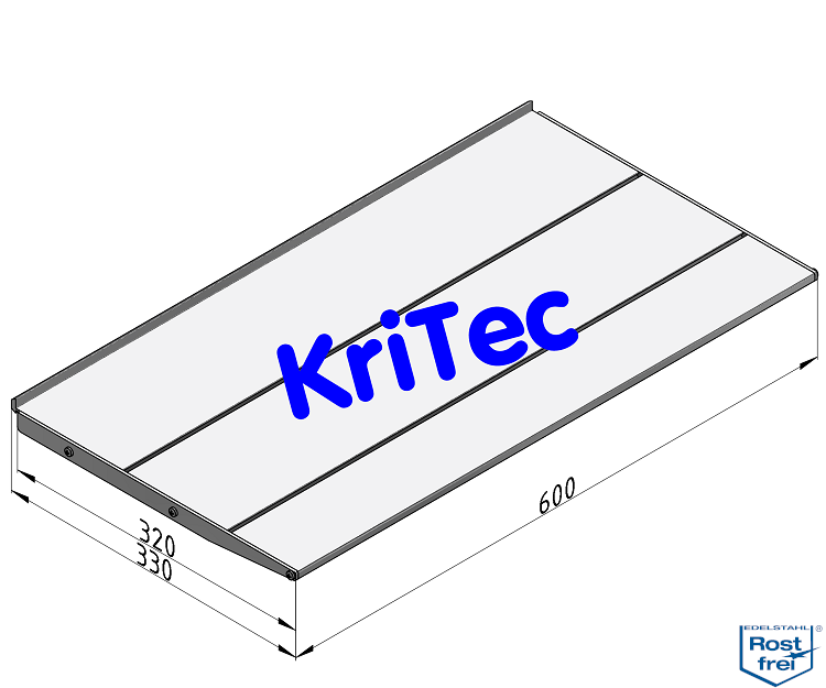 KriTec Regalboden 8 320-600 VA, rostfrei