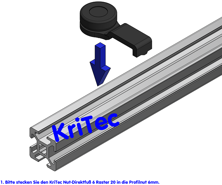 KriTec Nut-Direktfuß 6 Raster 20