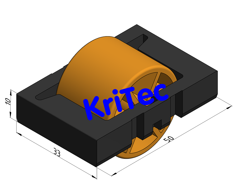 KriTec Rolleneinsatz D30, signalgelb ähnlich RAL 1003