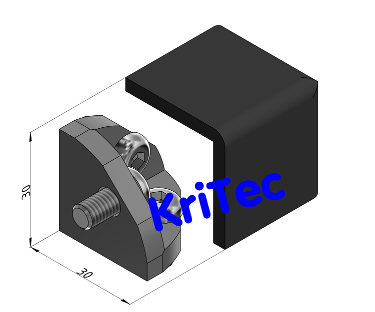 KriTec Eckverbindungssatz 6 30x30x30