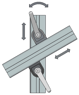 KriTec Klemmwinkel 8 Raster 40 mit Klemmhebel