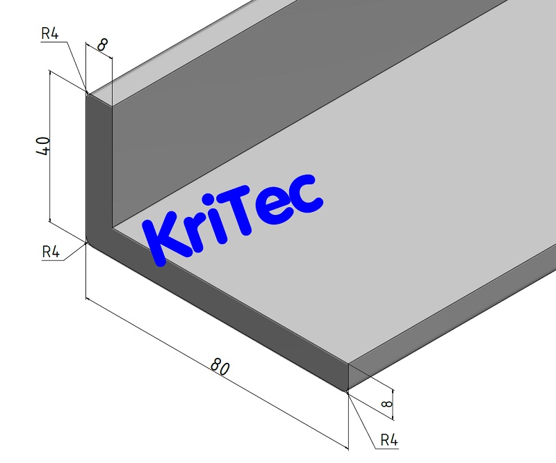 KriTec Profil M W 80x40x8 E