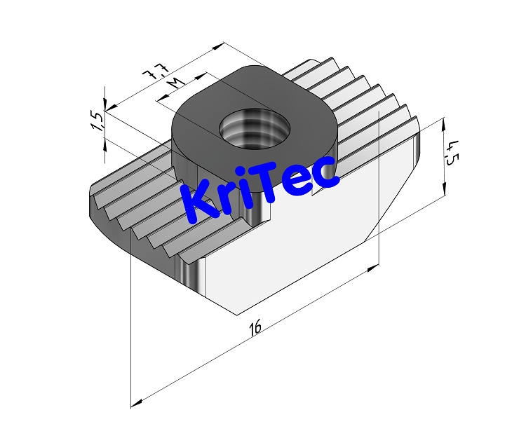 KriTec Hammermuttern 8 Raster 30