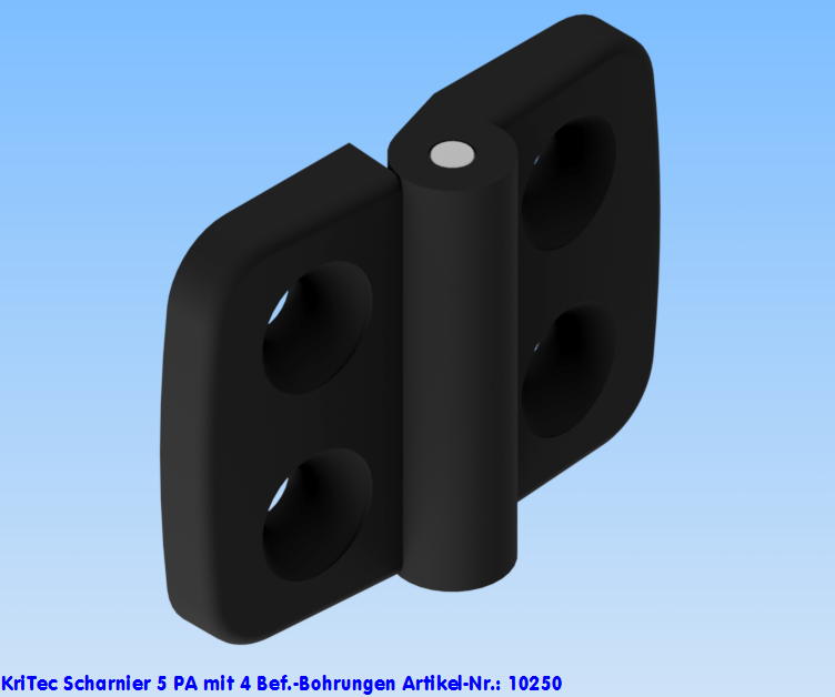 KriTec Scharnier 5 PA mit 4 Befestigungsbohrungen