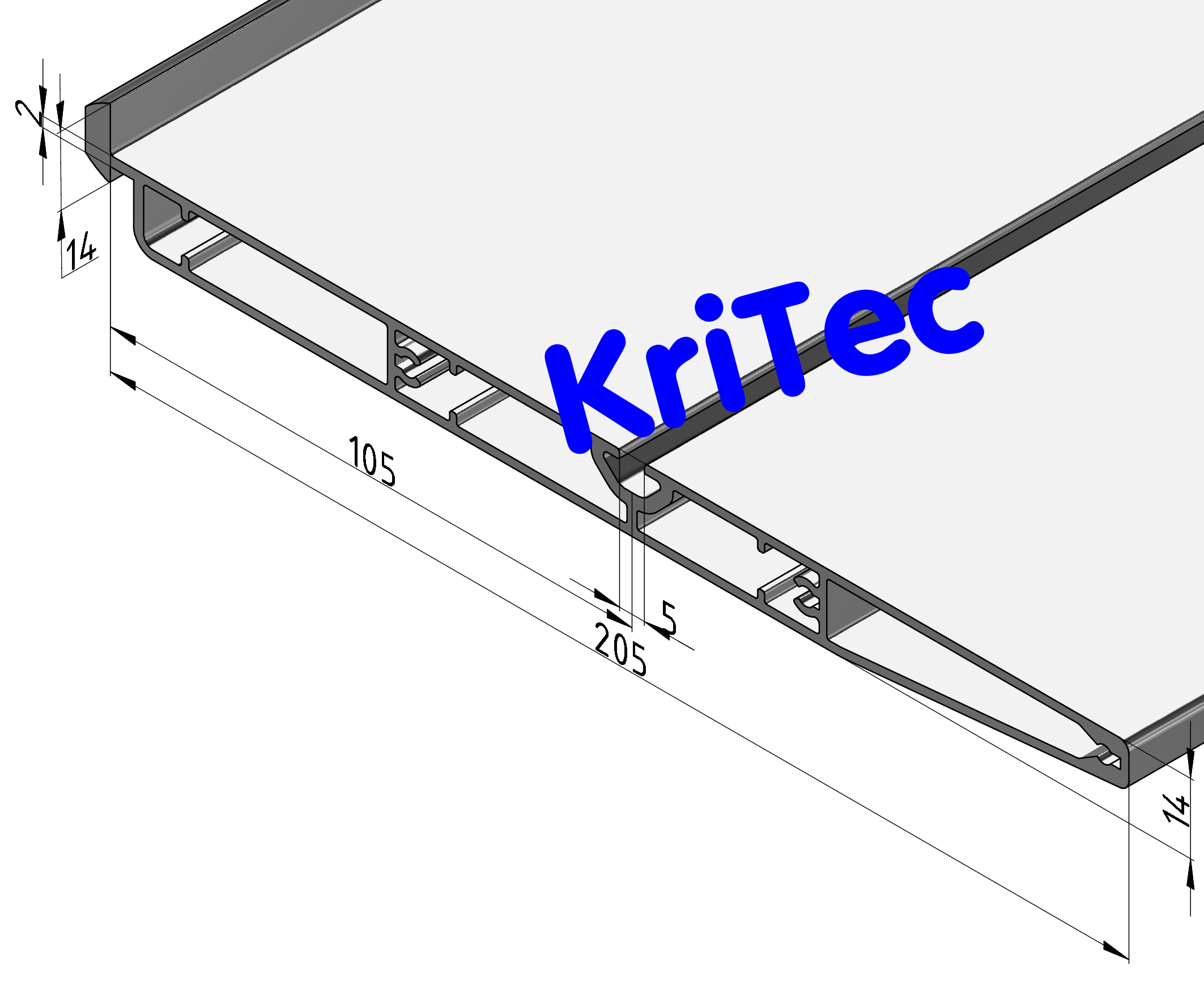 KriTec Regalbodenprofil 8 200