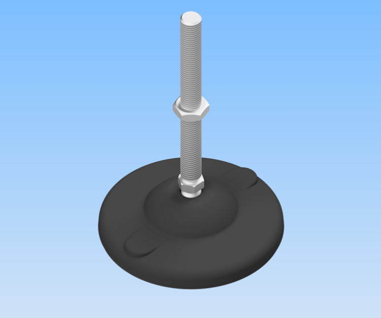 KriTec Stellfuß PA 175 mit Befestigungsmöglichkeit und Anti-Slip-Platte