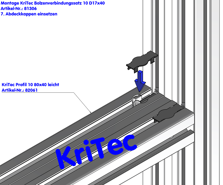 KriTec Bohrnutenfräser Vollhartmetall Ø17x100 für Bolzenverbinder 10