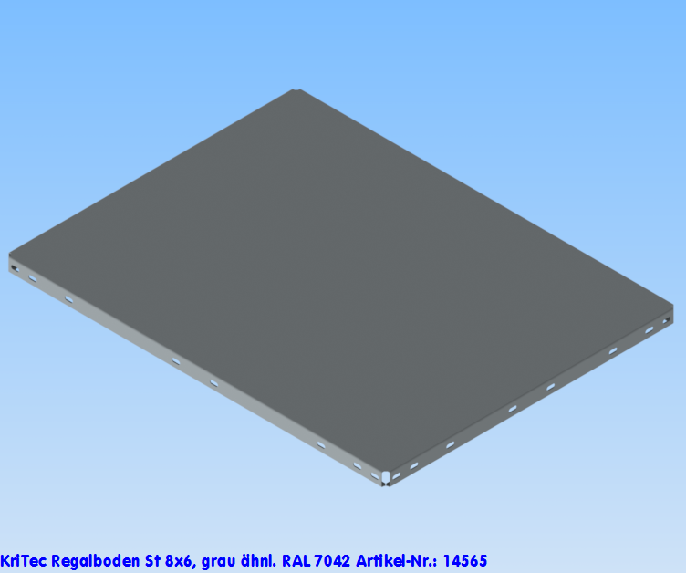 KriTec Regalboden St 8x6, grau ähnl. RAL 7042