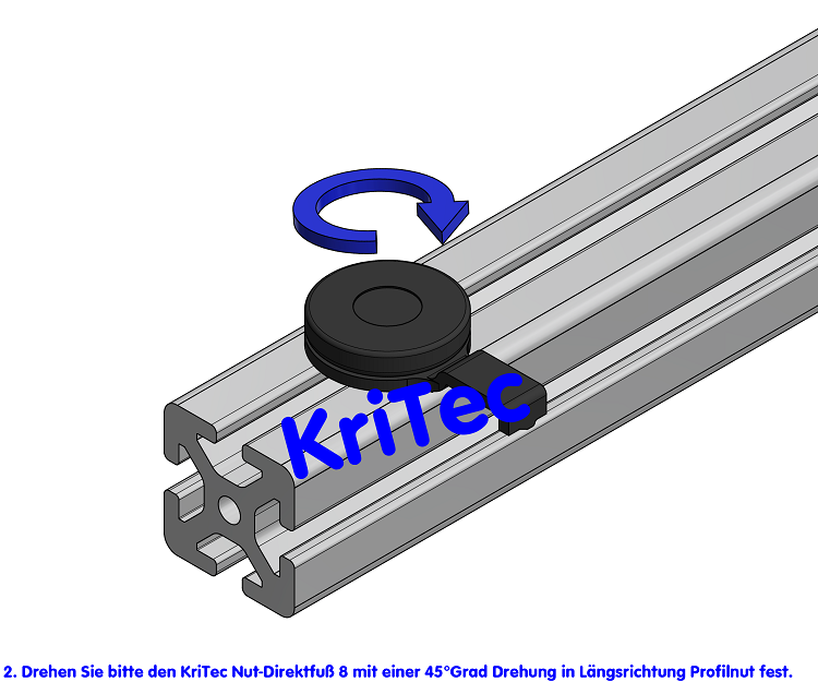 KriTec Nut-Direktfuß 8 Raster 40
