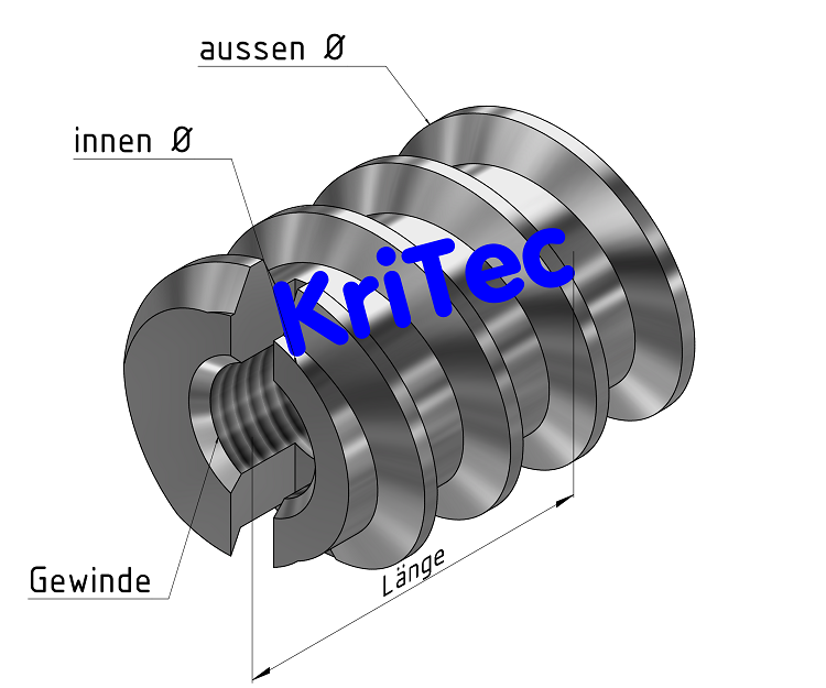 KriTec Gewindeeinsätze