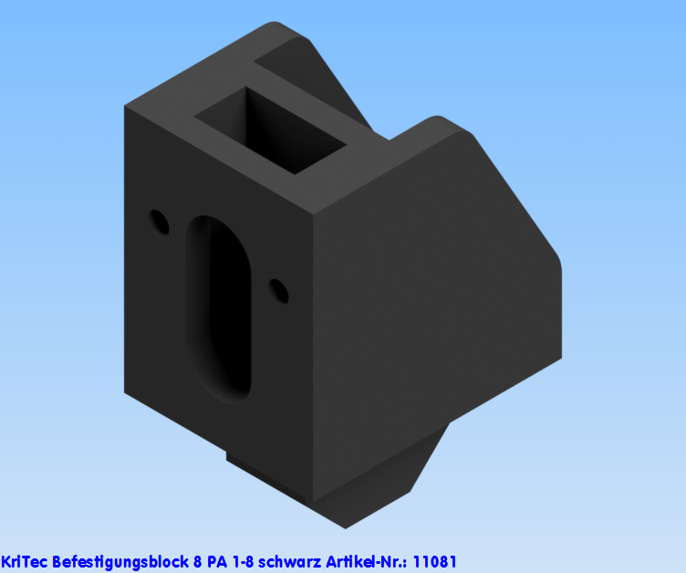 KriTec Befestigungsblock 8 PA 1-8 schwarz