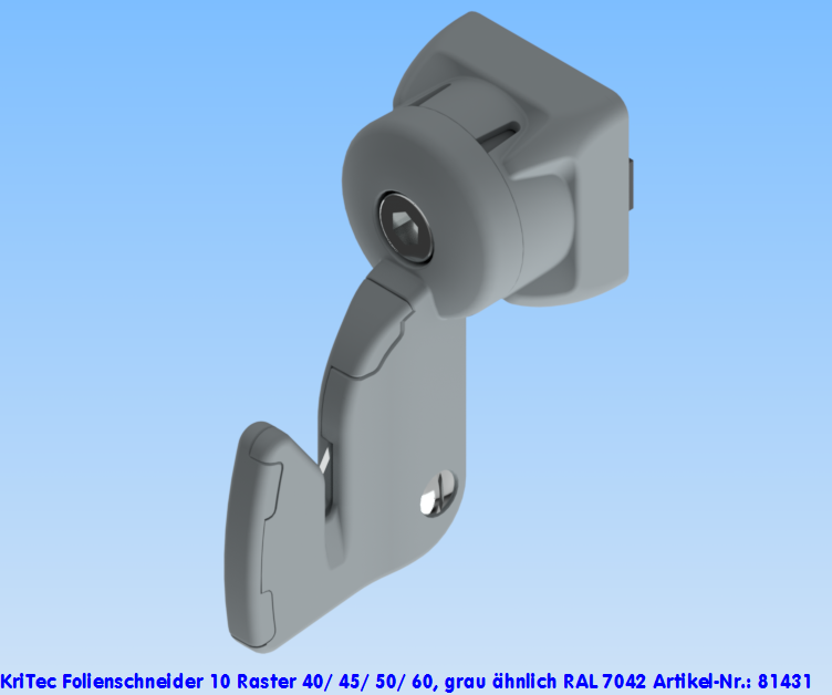 KriTec Folienschneider 10 Raster 40/ 45/ 50/ 60, grau ähnlich RAL 7042