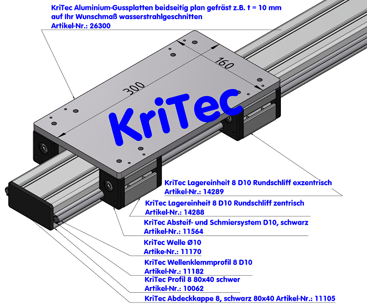 KriTec Profil 8 80x40 schwer