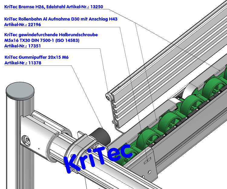 KriTec Rollenbahn Al Aufnahme U D30