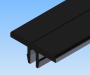 KriTec Gleitleiste 8 schwarz, ESD