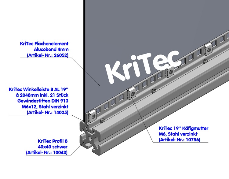KriTec 19 Zoll Käfigmuttern verzinkt