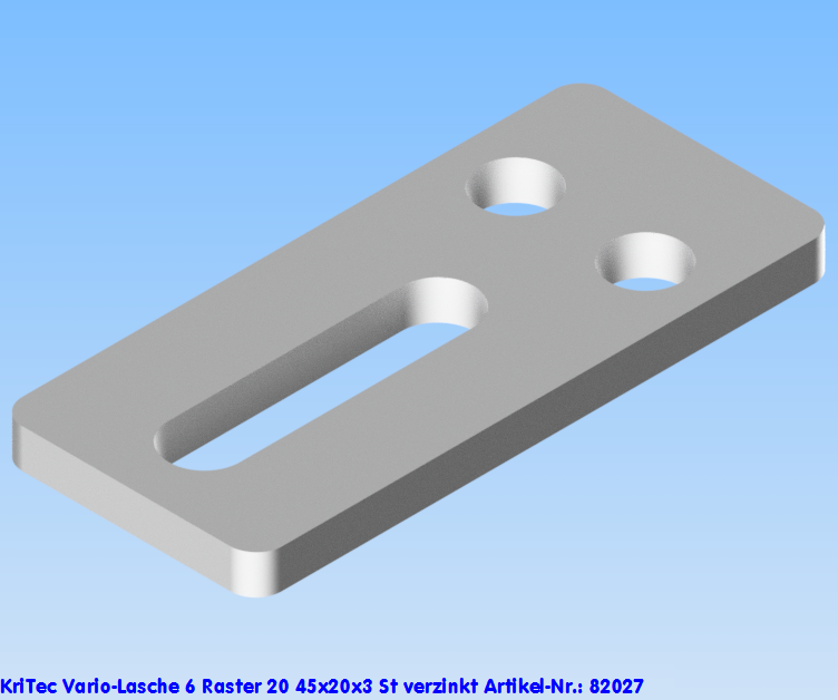 KriTec Vario-Lasche 6 Raster 20 45x20x3 St verzinkt