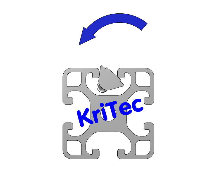 KriTec Nutensteine 8 VA mit Steg rostfrei
