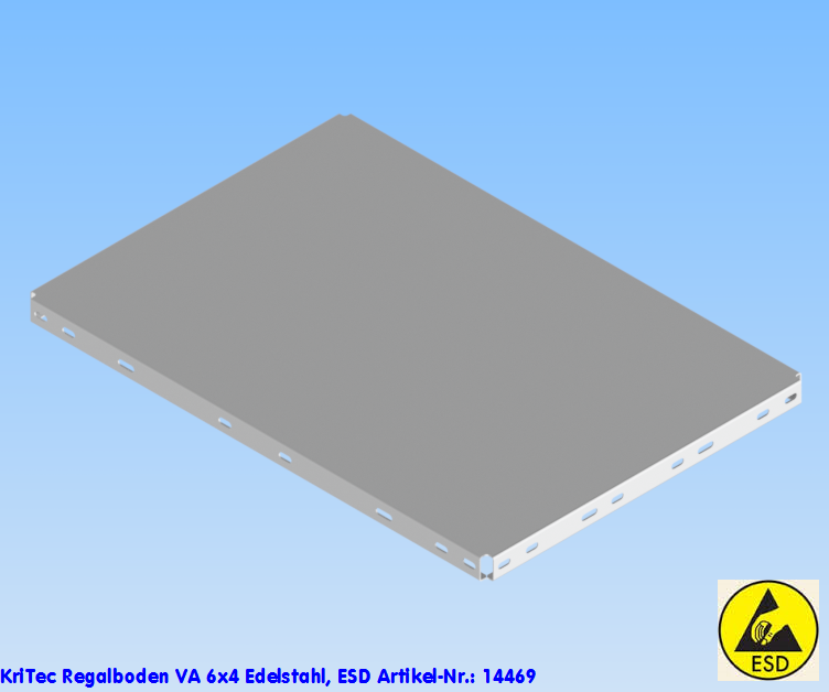 KriTec Regalboden VA 6x4 Edelstahl, ESD