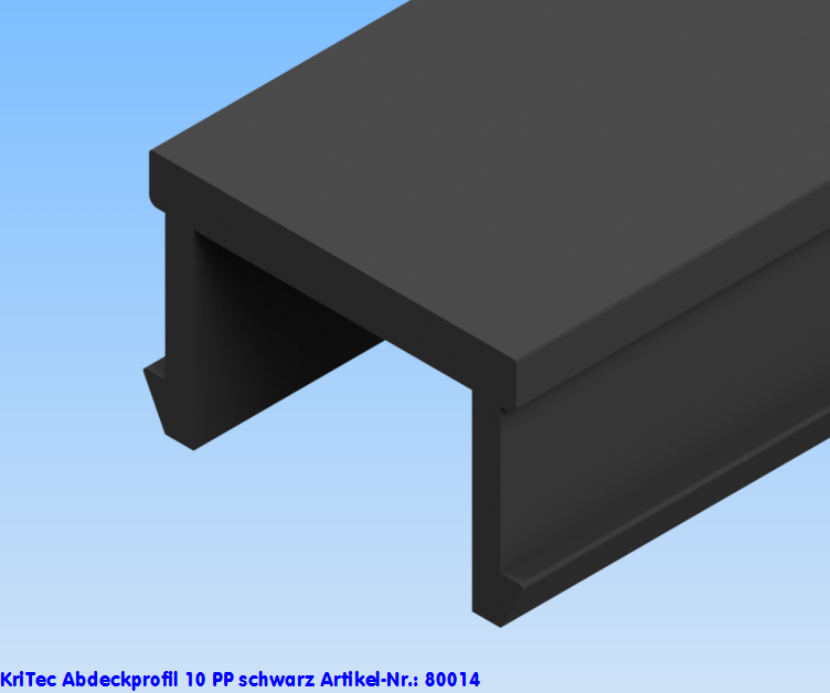 KriTec Abdeckprofil 10 PP schwarz