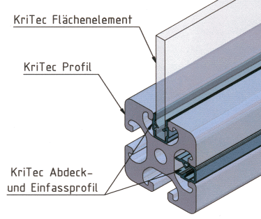 KriTec Abdeck- und Einfassprofil 5 Raster 20, natur