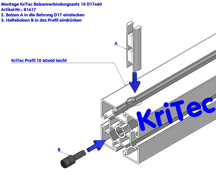 KriTec Bolzenverbindungssatz 10 D17x60
