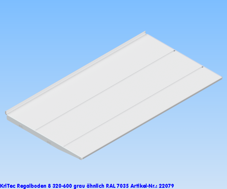 KriTec Regalboden 8 320-600, grau ähnlich RAL 7035