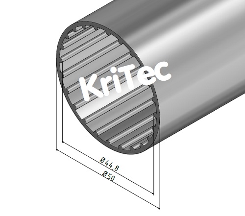 KriTec Rohr D50 AL für Transportrolle TR50 Lagersatz