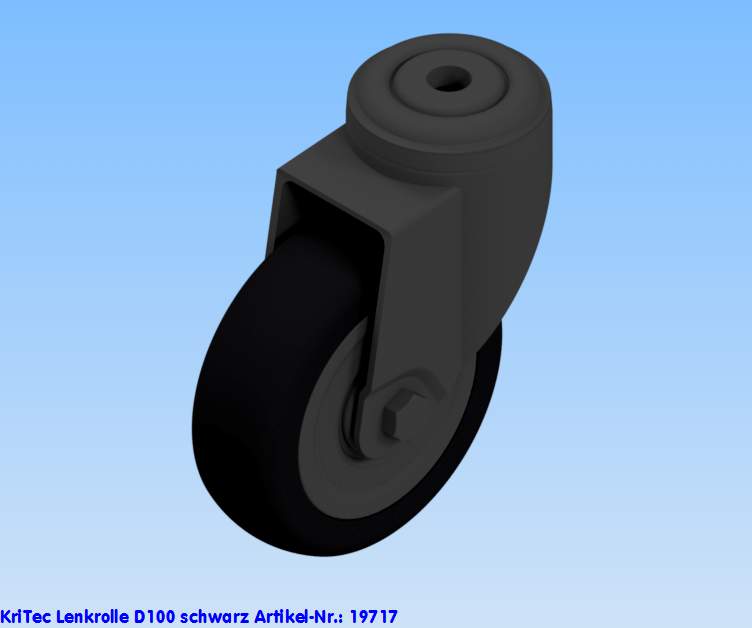 KriTec Lenkrolle D100 schwarz - auch antistatisch