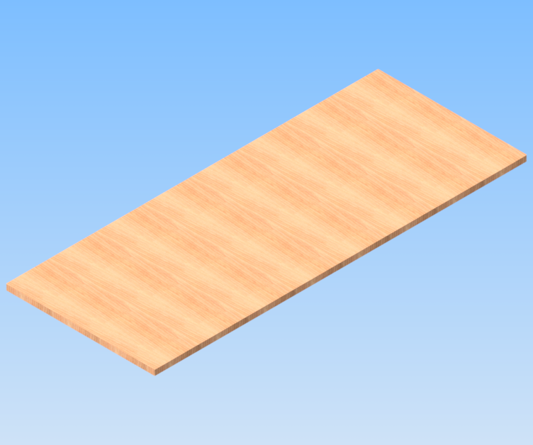 KriTec Standard-Tischplatte 2.000x800x30mm ohne Ausklinkungen