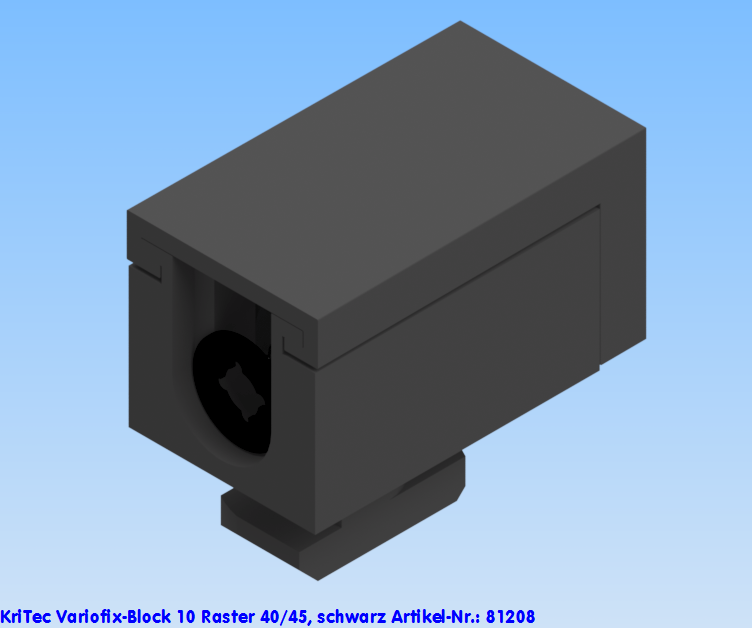 KriTec Variofix-Block 10 Raster 40/45, schwarz