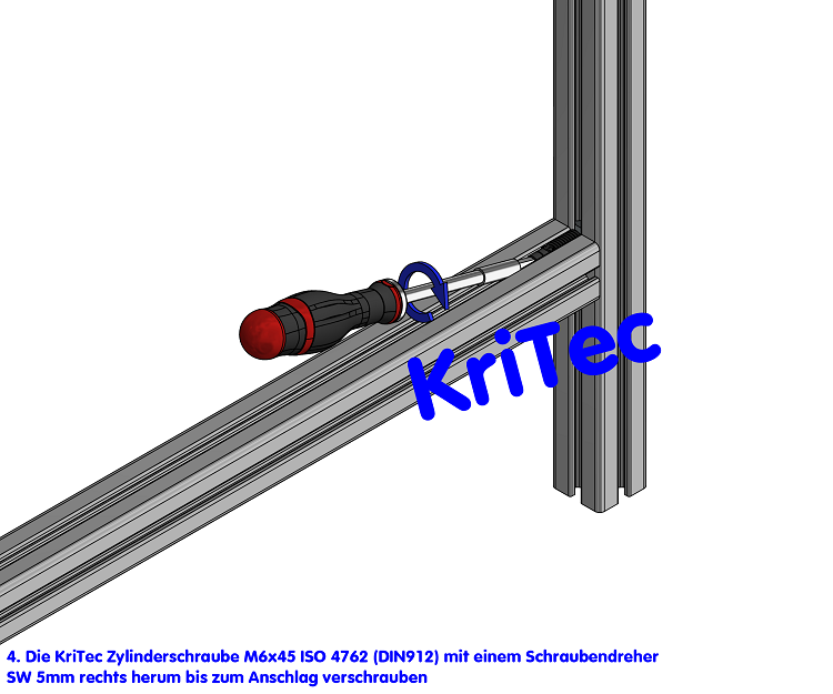 KriTec Automatik-Verbindungssatz 8 Raster 40, schwarz