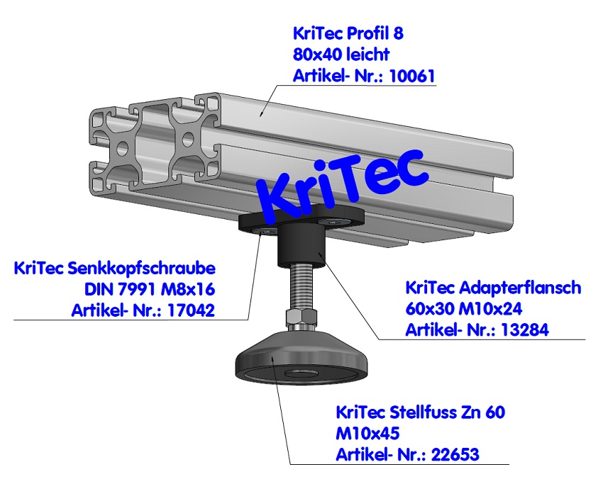 KriTec Stellfuß Zn 60