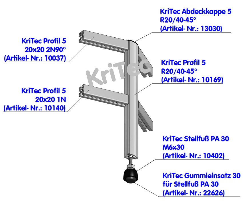 KriTec Profil 5 R20/40-45°