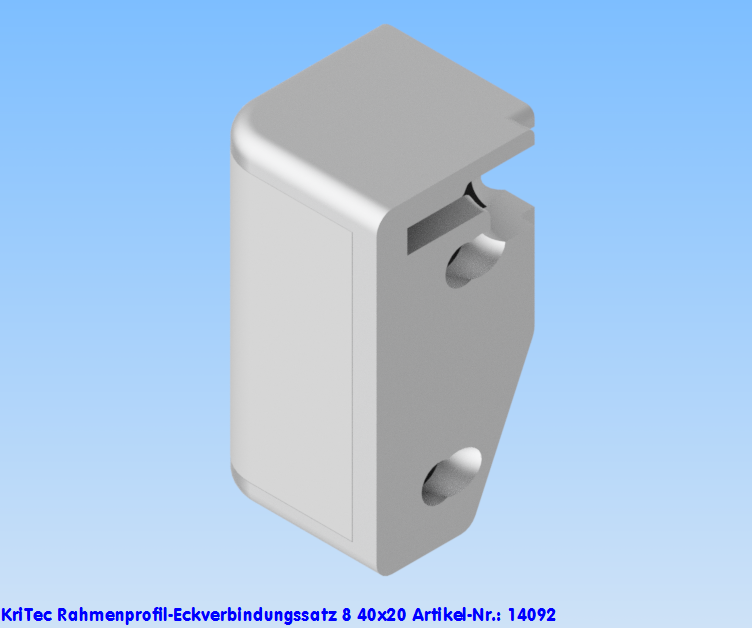 KriTec Rahmenprofil-Eckverbindungssatz 8 40x20