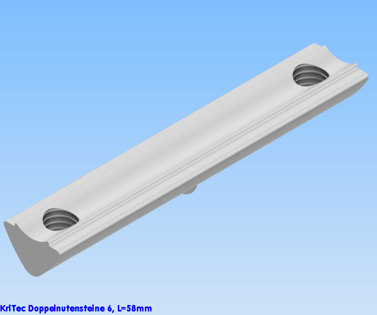 KriTec Doppelnutensteine 6, L=58mm