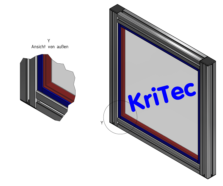 KriTec Schutzscheibenprofil 10 inkl. Clipleiste