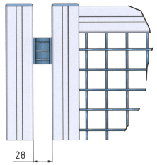KriTec Scharnier 8 40 Zn, schwarz