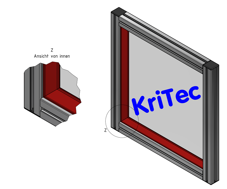 KriTec Schutzscheibenprofil 10 inkl. Clipleiste
