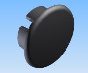 KriTec Abdeckkappe Rundrohr D28, antistatisch, schwarz