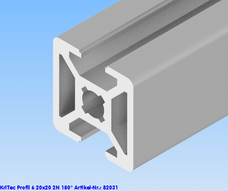 KriTec Profil 6 20x20 2N 180°