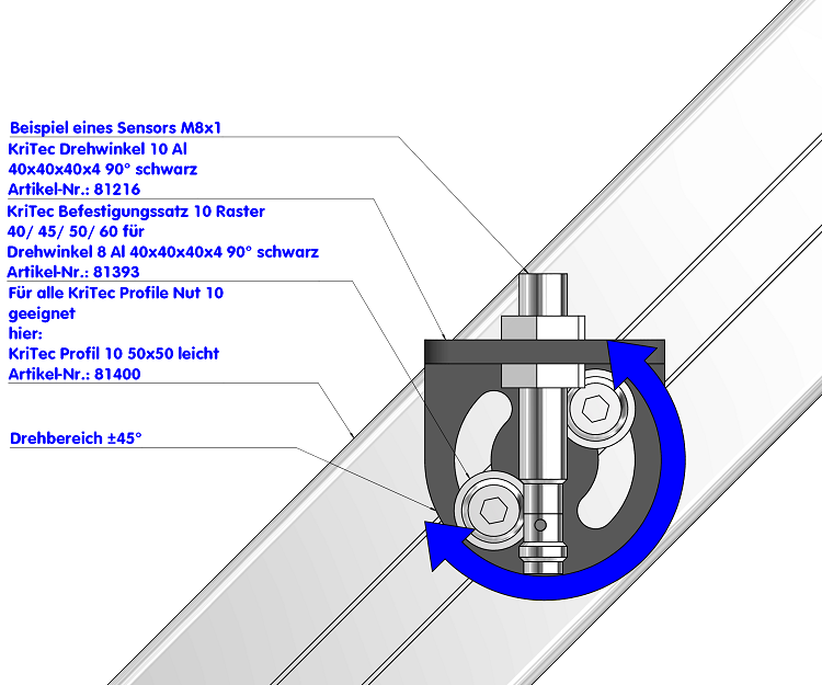 KriTec Profil 10 50x50 leicht