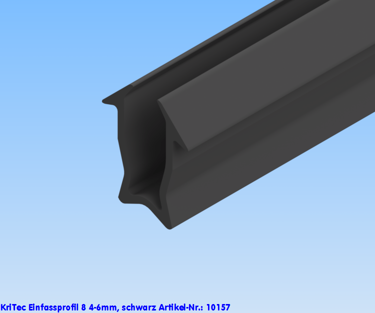 KriTec Einfassprofil 8 Raster 40, 4-6mm, schwarz