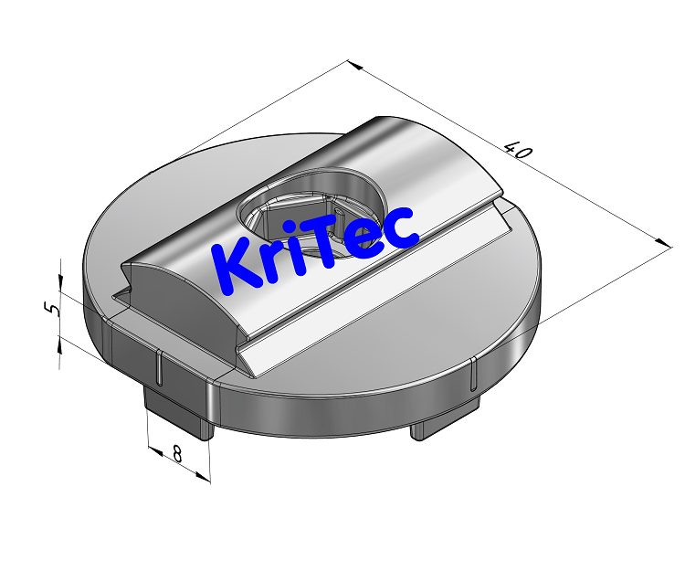 KriTec Anschlußadapter 8 Raster 40, D30