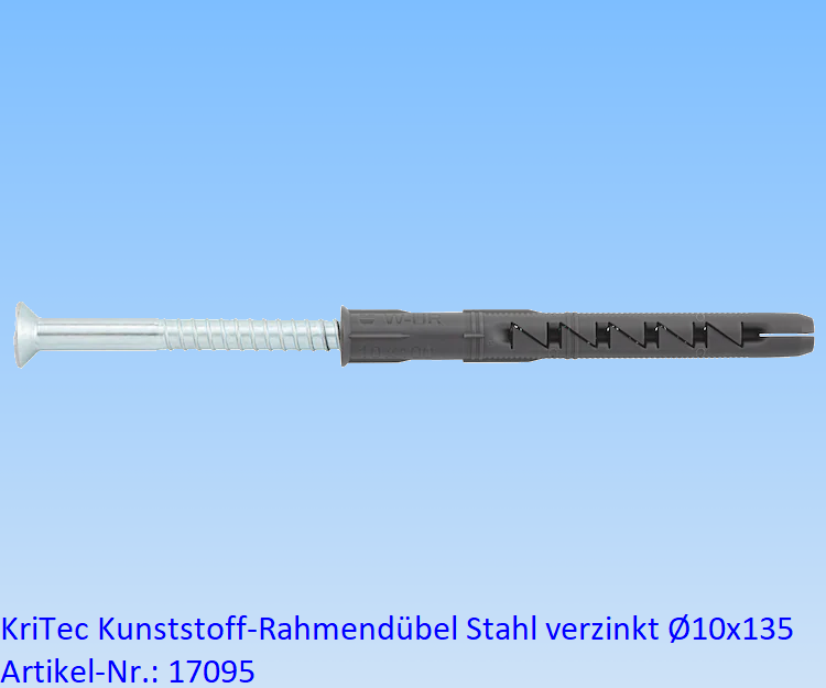 KriTec Kunststoff-Rahmendübel Stahl verzinkt Ø10x135