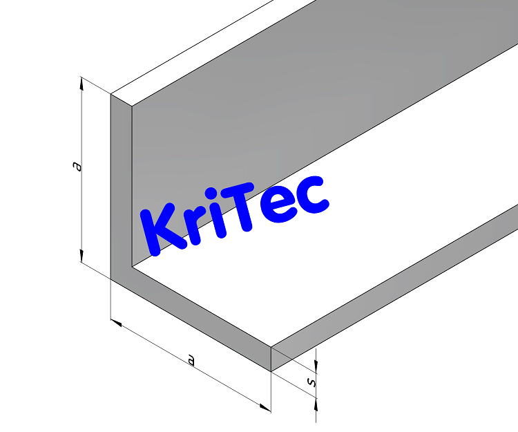 Aluminium-Winkelstangen gleichschenklig