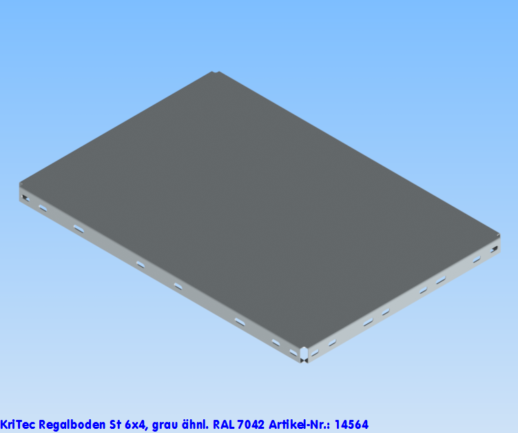 KriTec Regalboden St 6x4, grau ähnl. RAL 7042
