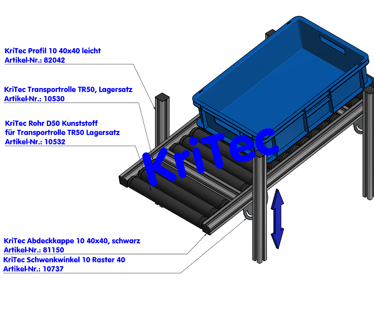 KriTec Schwenkwinkel 10 Raster 40